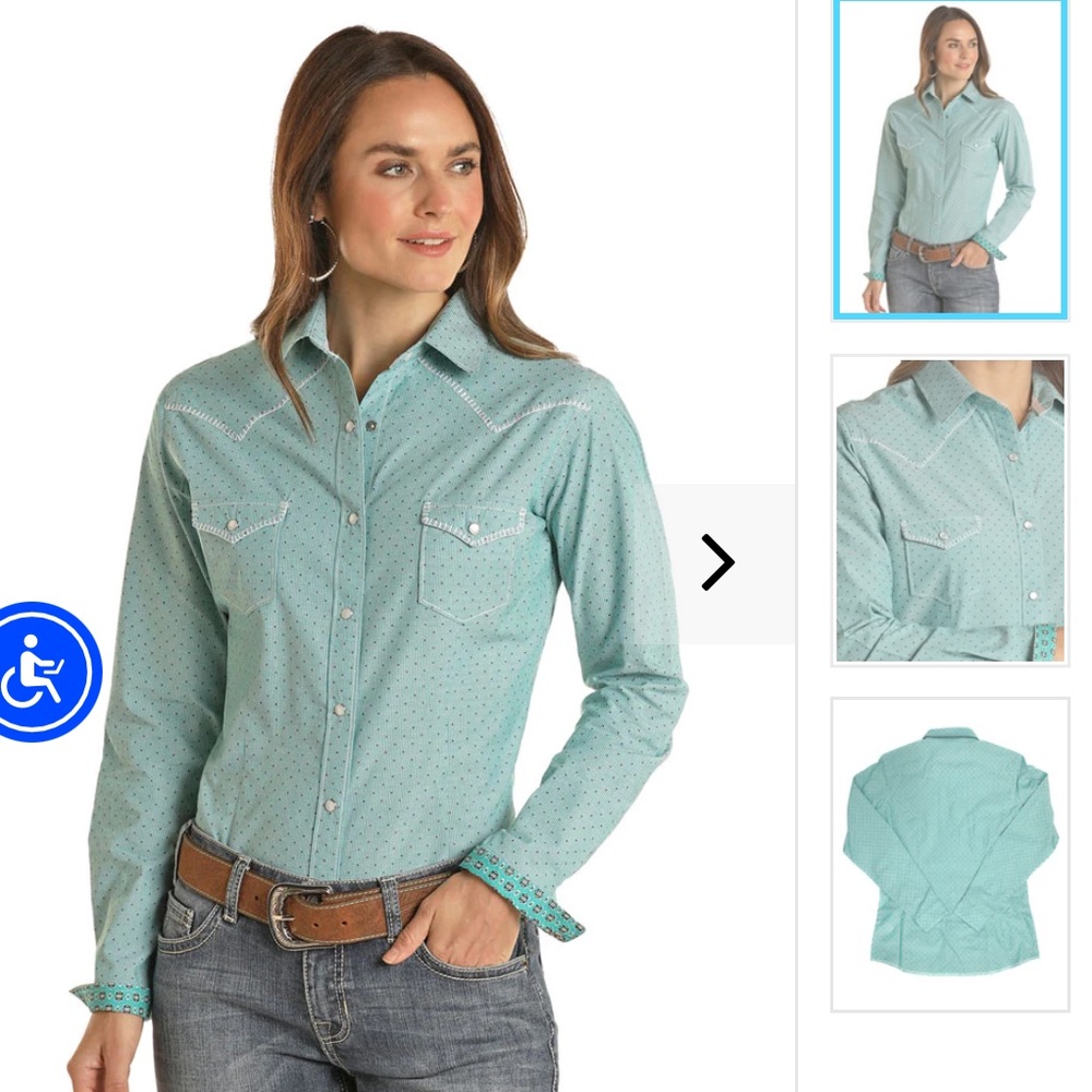 Rough stock panhandle slim button up shirt for women